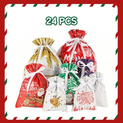 🎅🎁Najlepsza na świecie torba na prezenty świąteczne ze ściągaczem💝Nadaje się na wszystkie prezenty💝