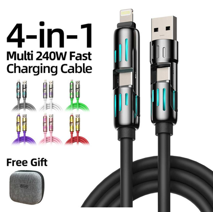 Kabel do szybkiego ładowania 4 w 1 Multi 240W