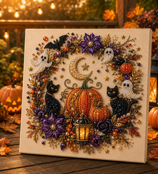 🔥 Ostatni dzień z 50% zniżką  👻✨ Zestaw do samodzielnego wykonania halloweenowej dekoracji z perełek – zamień malutkie perełki w upiornie urocze dzieło magii