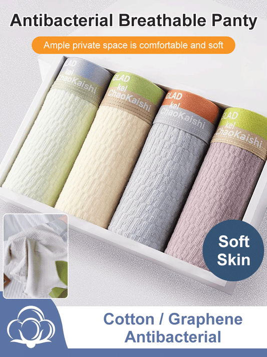 【🎁 1 + 2 gratis - 3 szt】Bawełniane bokserki męskie - antybakteryjne, oddychające i pochłaniające pot