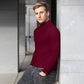 🔥 Męska Bluza z Golfem Slim Fit – Rozciągliwa i Oddychająca, na Siłownię lub Na Co Dzień, Nowoczesny Styl i Komfort 🏃‍♂️📦