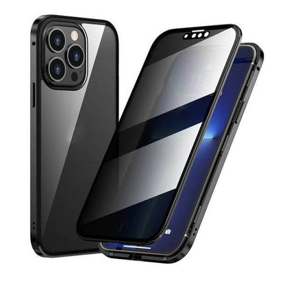 🔥 Magnetyczne etui na iPhone'a z prywatnym szkłem i metalową ramką