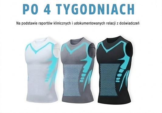 Nowa wersja koszulki bez rękawów z efektem modelującym sylwetkę