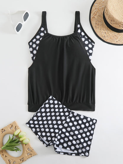 👙 Damski dwuczęściowy kostium kąpielowy w grochy