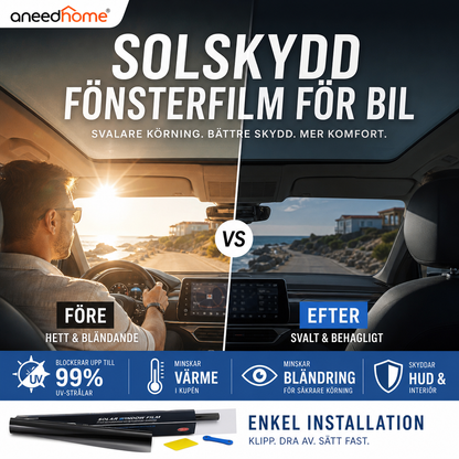🌞 Solskyddsfilm för bilfönster – UV-skydd & värmereflekterande | SPARA 50% idag!