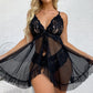 👗💋Kobiecy komplet piżamowy z koronką i dekoltem w serek