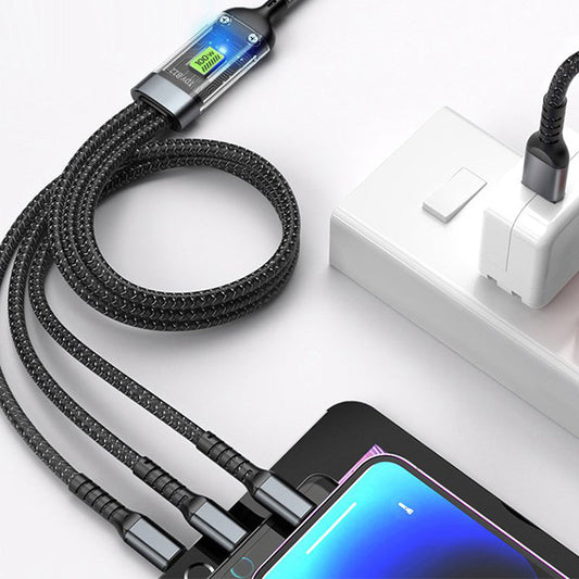 🔥Kup 1 i otrzymaj 1 gratis 🔥przezroczysty kabel do superszybkiego ładowania 3 w 1 Glow