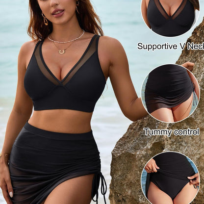 👙OSTATNI DZIEŃ WYPRZEDAŻ 49% RABATU💐Spódniczka kąpielowa Zestawy bikini z wysokim stanem Stroje kąpielowe modelujące brzuch