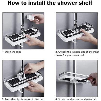 Stojący stojak prysznicowy do łazienki 🚿🧴✨