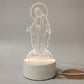 Lampa nocna z 3D wizerunkiem Jezusa – idealny prezent religijny 🌟
