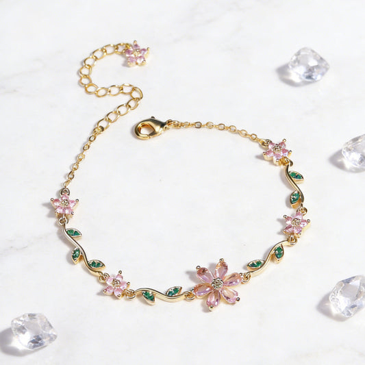 🌸Bransoletka damska Sakura Crystal