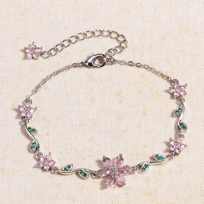 🌸Bransoletka damska Sakura Crystal