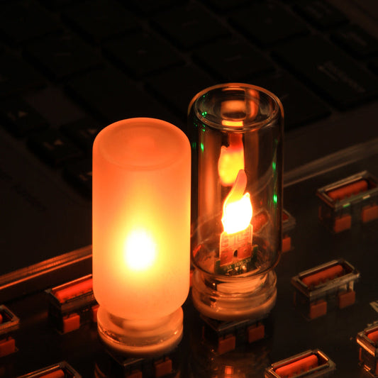 Lampa nastrojowa USB z realistycznym efektem płomienia