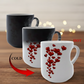 ☕Kubek ceramiczny z uchwytem w kształcie serca, zmieniający kolor – idealny na Walentynki ❤️