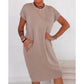 🔥Damska sukienka z krótkim rękawem w stylu casual🌟 Naturalny styl i komfort przez cały dzień 👗