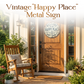 Metalowy napis w stylu vintage „Happy Place”