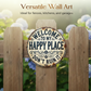 Metalowy napis w stylu vintage „Happy Place”