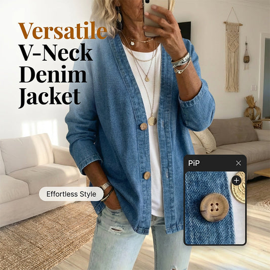 ⏳Oferta ograniczona czasowo: 50% zniżki⏰Klasyczna damska kurtka dżinsowa z guzikami z przodu🧥