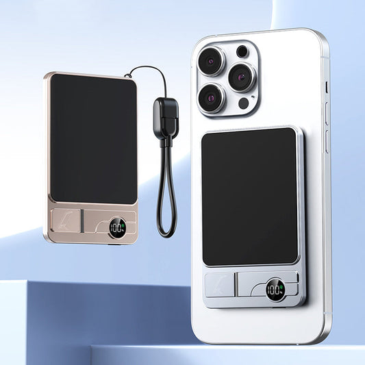 Magnetyczny powerbank 3 w 1 z bezprzewodowym ładowaniem i podstawką