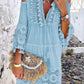 👗Luźna damska sukienka z bawełny i lnu z haftem🌸🌸👗