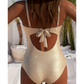 ❤️Jednoczęściowy kostium kąpielowy z efektem modelującym talię, błyszczący