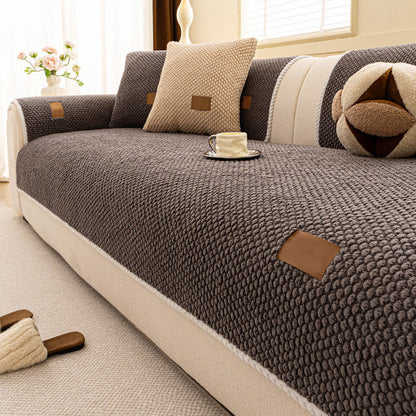 Gruby, antypoślizgowy pokrowiec na sofę – niezwykle miękki, nadający się do prania, odporny na zarysowania i przyjazny dla zwierząt, 3 kolory 🛋️✨