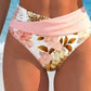 👙 Zaakceptuj swoje krągłości – Damski zestaw bikini z wysokim stanem i kwiecistym nadrukiem, z topem wiązanym i kontrolą brzucha – Za pobraniem 🌸