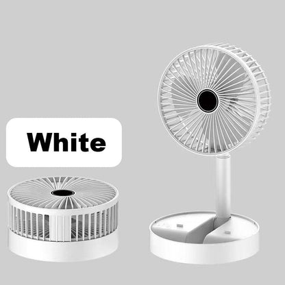 🌀 TERAZ 50% ZNIŻKI! 🔋 Teleskopowy, składany wentylator z ładowaniem USB – regulowana wysokość, cicha praca i przenośność – idealny na biurko, w podróży lub na zewnątrz 💨
