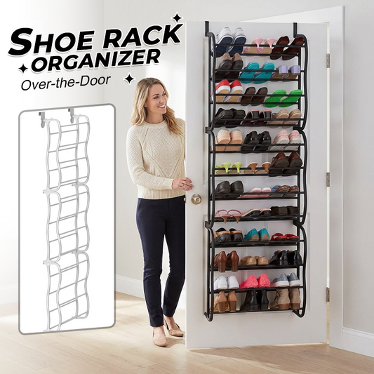 👟 50% ZNIŻKI TERAZ! 🏆 Organizer na buty – 24 kieszenie, montaż bez narzędzi – pasuje do standardowych drzwi, mieści do 24 par butów – idealny do przedpokoju lub szafy 🚪✨