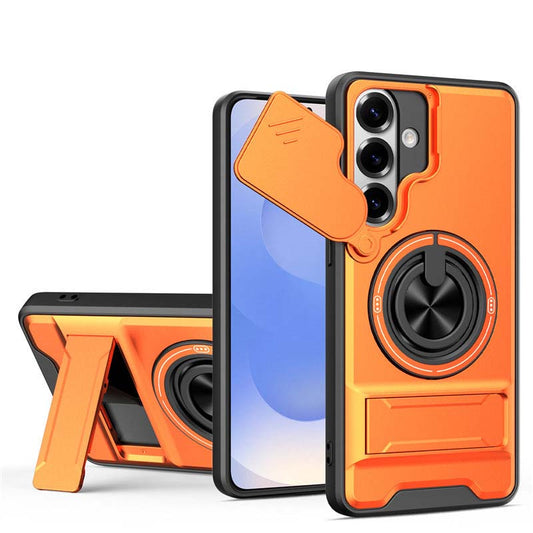 🛡️📱Solidne etui ochronne z osłoną na aparat i uchwytem pierścieniowym