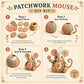 Zestaw do szycia pluszowej myszki DIY w stylu vintage
