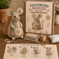 Zestaw do szycia pluszowej myszki DIY w stylu vintage