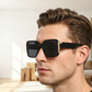 Kwadratowe okulary przeciwsłoneczne retro z ochroną UV