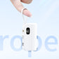 Mini power bank o pojemności 5000 mAh z wbudowanym kablem i podstawką
