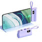 Mini power bank o pojemności 5000 mAh z wbudowanym kablem i podstawką