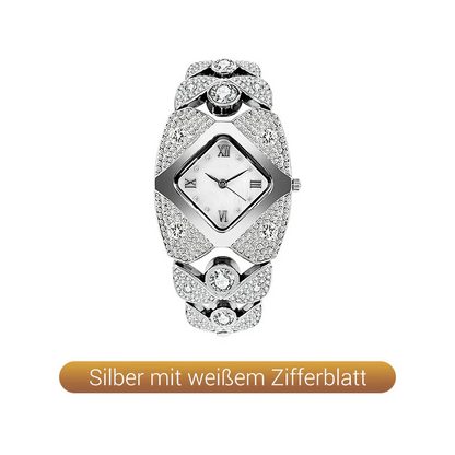 ✨Najlepszy prezent dla kobiet 💥 Zegarek kwarcowy retro z błyszczącymi kryształkami ⌚