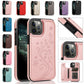 Eleganckie kwiatowe etui na telefon z uchwytem na karty