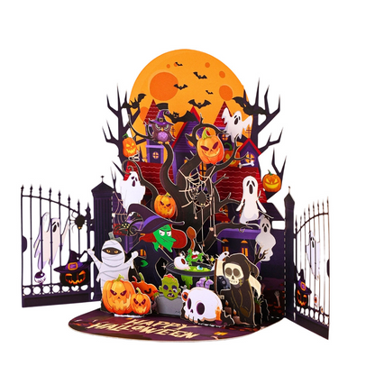Straszna kartka pop-up na Halloween