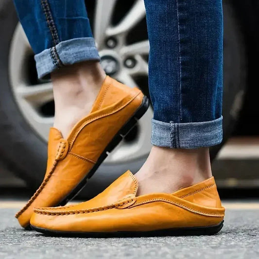 Ręcznie robione męskie buty wsuwane ze skóry PU w stylu mediolańskim
