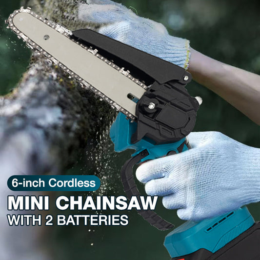Mini Piła Łańcuchowa Akumulatorowa 15cm z 2 Baterie