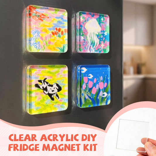 Zestaw DIY: Przezroczyste Akrylowe Magnesy na Lodówkę