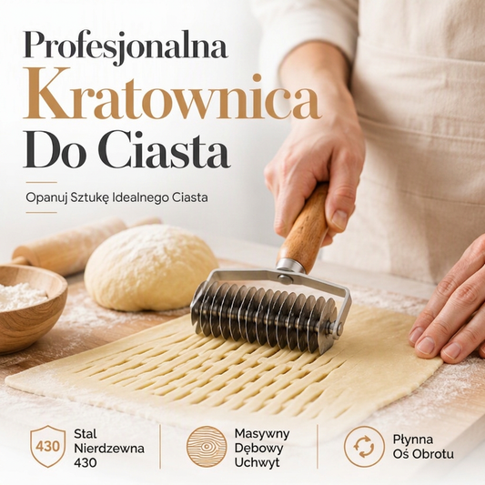 Wałek do cięcia siatki na pizzę ze stali nierdzewnej