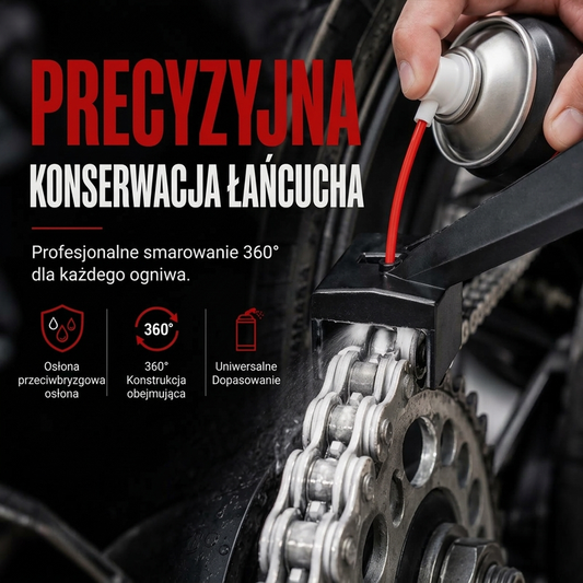 Uniwersalny aplikator smaru do łańcuchów motocyklowych