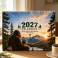 Zabawny kalendarz ścienny na rok 2027 Funny Woodland
