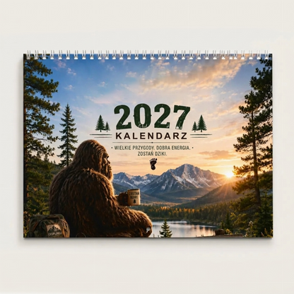Zabawny kalendarz ścienny na rok 2027 Funny Woodland