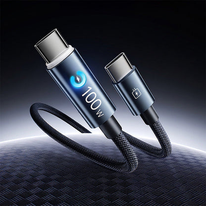 🔌 50% ZNIŻKI TERAZ! ⚡ Kabel szybkiego ładowania Type‑C do Type‑C – 100 W, automatyczne odcięcie zasilania i wzmocniona potrójna struktura – idealny do laptopów, tabletów i smartfonów 🔋