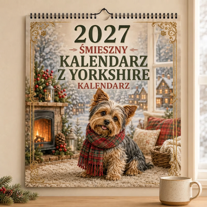 Kalendarz ścienny na rok 2027 – Yorkshire Terrier