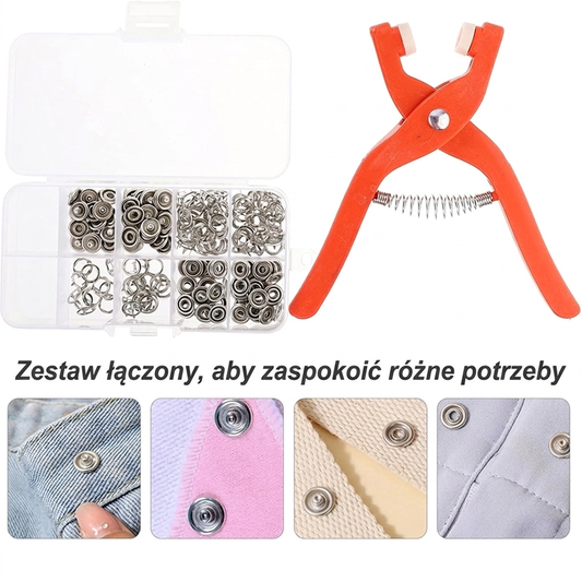 Zestaw nitków bezszyciowych z zatrzaskiem