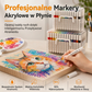 Zmywalne markery akrylowe płynne z miękkimi końcówkami pędzelkowymi