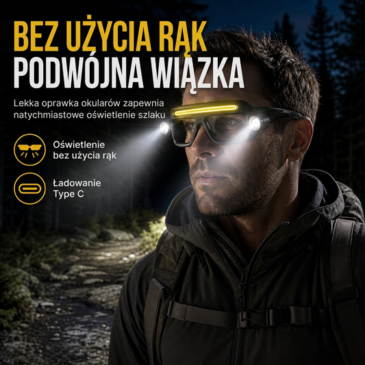 🔥 Nowość! Wielofunkcyjna lampka do okulariów USB – długa praca na baterii litowej, idealna na wędrówki i outdoor! 💡